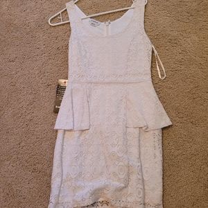 Lace Bene Peplum Dress